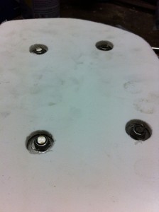 Trolling Motor Starboard Base holes drilled to fit Quick Release Bracket